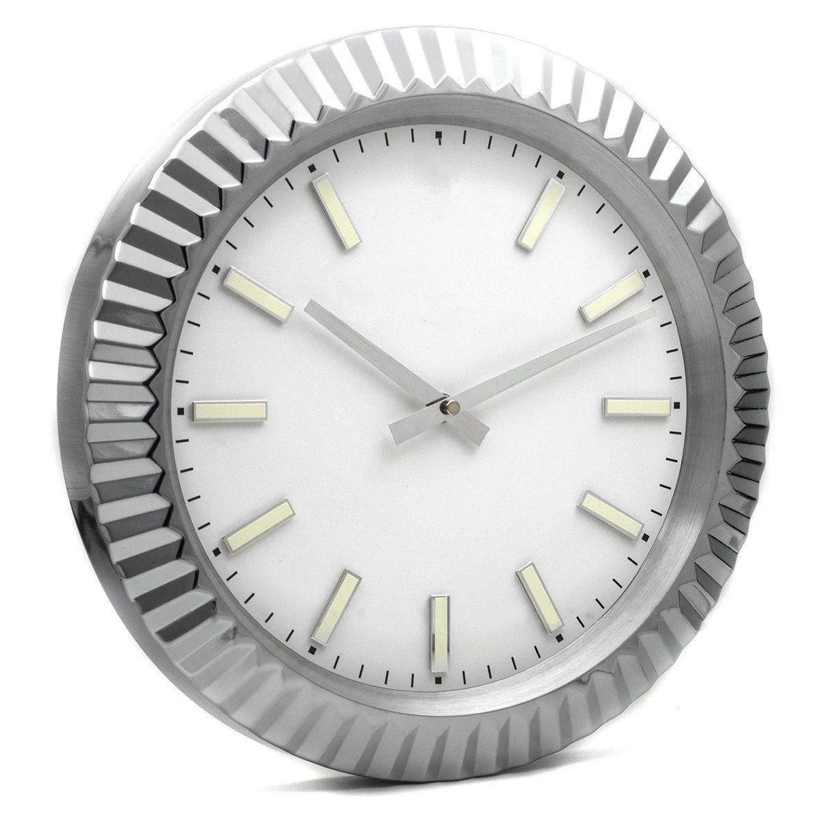 Fluted Bezel "Silver/White"